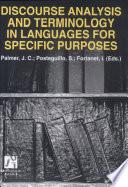 libro Discourse Analyisis And Terminology In Languages For Specific Purposes/ Analisis Del Discurso Y Terminologia Del Lenguage Para Fines Especificos