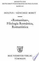 Romanitas   Filología Románica   Romanística