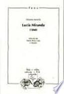 libro Lucía Miranda(1860). Edición, Introducción Y Notas De María Rosa Lojo Y Equipo.