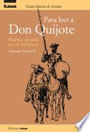 libro Para Leer A Don Quijote, Hazme Un Sitio En Tu Montura