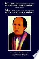 libro Recollections Of The Life Of The Priest Don Antonio José Martínez