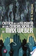 libro Crítica De La Filosofía De Las Ciencias Sociales De Max Weber