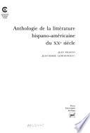Anthologie De La Littérature Hispano Américaine Du Xxe Siècle