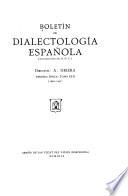 libro Boletín De Dialectología Española