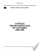 libro Cuentas Departamentales De Colombia, 1980 1989