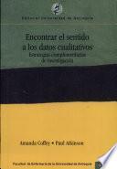 libro Encontrar El Sentido A Los Datos Cualitativos