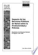 libro Impacto De Los Servicios Públicos De Salud Sobre La Productividad Y Pobreza