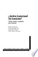 libro Justicia Transicional Sin Transición?