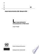 La Especialización Intraindustrial En Mercosur