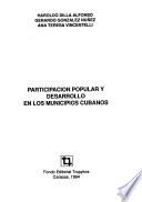 libro Participación Popular Y Desarrollo En Los Municipios Cubanos