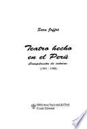 libro Teatro Hecho En El Perú