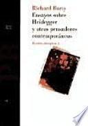 libro Ensayos Sobre Heidegger Y Otros Pensadores Contemporáneos