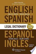 libro Diccionario Jurídico Inglés Español, Español Inglés Aspen