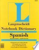 Notebook Dictionary Spanish