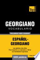 libro Vocabulario Español Georgiano   5000 Palabras Más Usadas