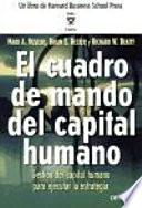 libro El Cuadro De Mando Del Capital Humano