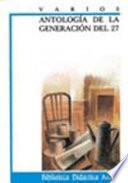 libro Antología De La Generación Del 27