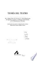 libro Teoría Del Teatro