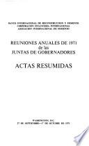 libro Actas Resumidas [de Las] Reuniones Anuales De Las Juntas De Gobernadores