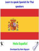 libro Learn To Speak Spanish For Thai Speakers