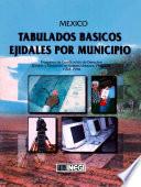 libro México. Tabulados Básicos Ejidales Por Municipio. Programa De Certificación De Derechos Ejidales Y Titulación De Solares Urbanos, Procede. 1992 1998