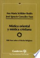 libro Mística Oriental Y Mística Cristiana