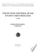 Tercer Censo Industrial De Los Estados Unidos Mexicanos 1940. Artefactos De Lámina Y Hojalata