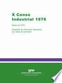 X Censo Industrial 1976. Datos De 1975. Desglose De Productos Obtenidos Por Clase De Actividad