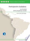 libro Participación Ciudadana En El Control De Los Programas Sociales