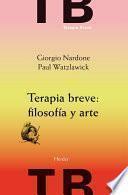 libro Terapia Breve: Filosofía Y Arte